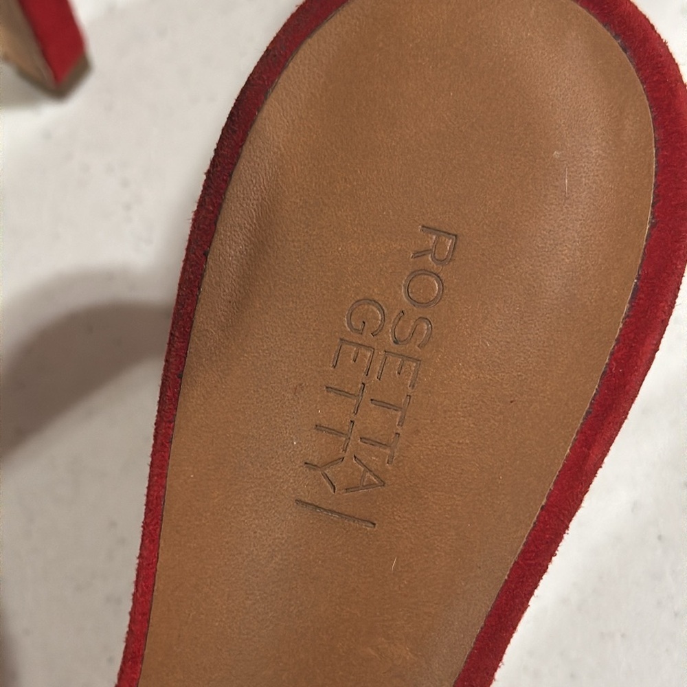 Rosetta Getty Red Pointy Toe Heels Size 40 - Picture 3 of 9